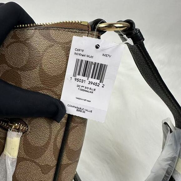 Coach Ellie File Crossbody Bag In Signature Canvas With Disco Patches C6919 NWT - Picture 7 of 11